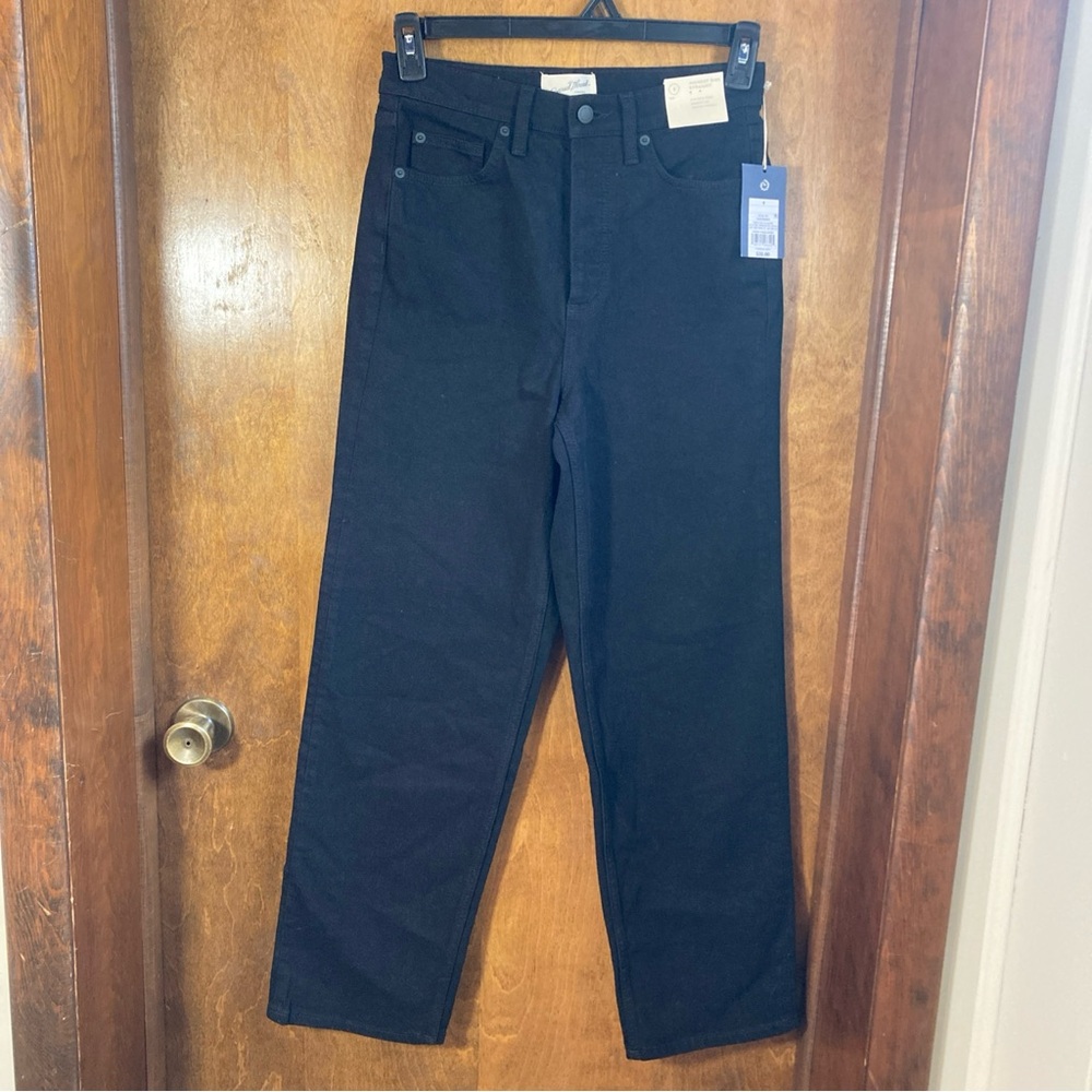 Universal Thread Women’s Black Highest Rise Straight Jeans Size 4 Reg Button Fly